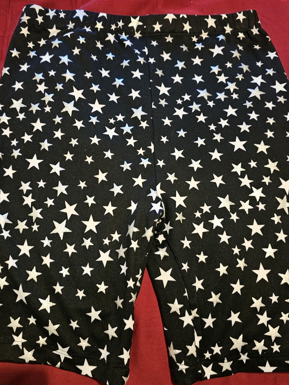 Kids Black Star-Print Stretch Shorts